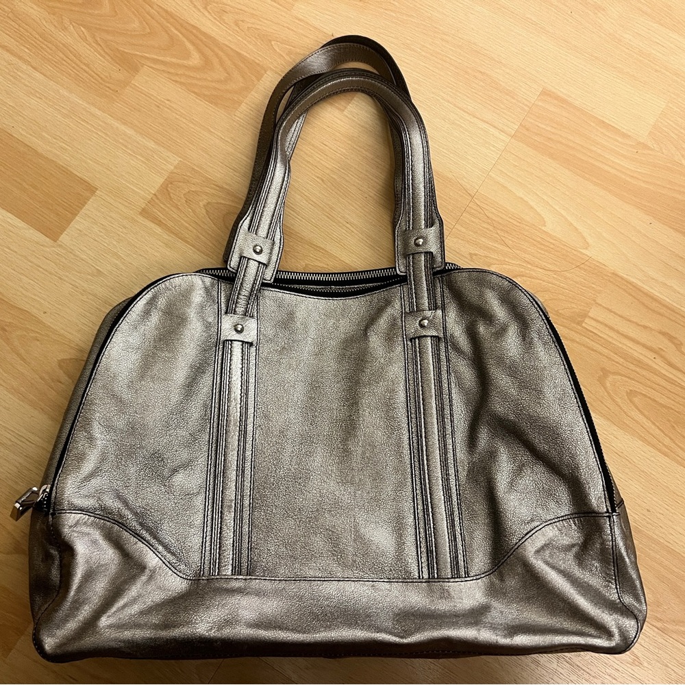 Kenneth Cole New York Metallic Pewter Tote